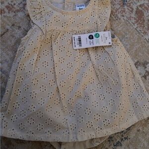 Carter's Beige Eyelet Dress for Kids